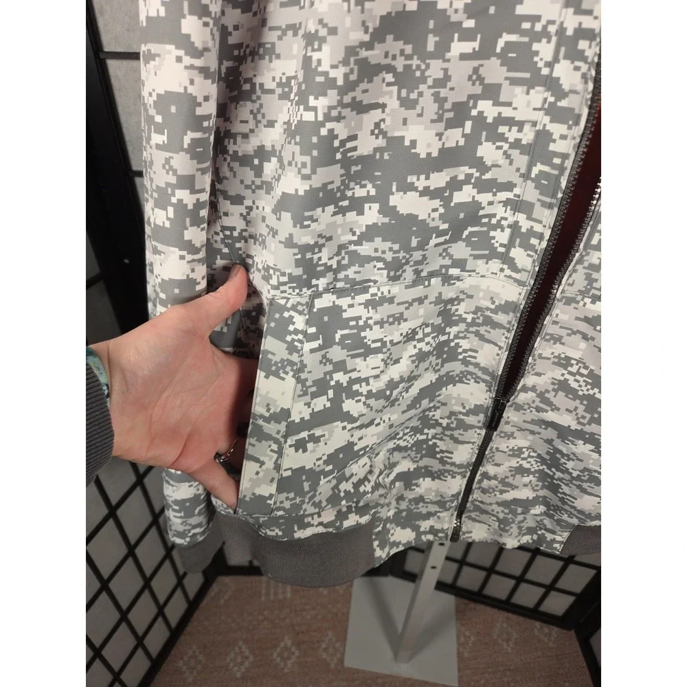 Michael Kors Digital Camo Bomber Jacket XXL‎ Men Gray Full Zip